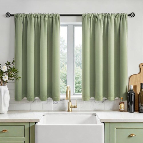 Panel curtains opaque - panel, green