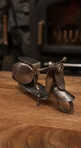 Handmade metal retro scooter - metal,