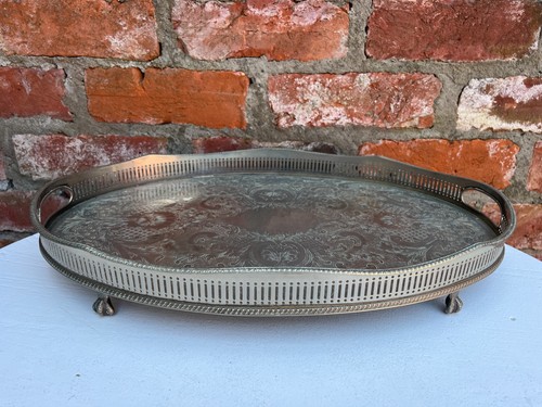 Vintage silver plated - plated, footed