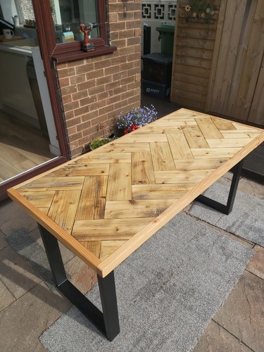Reclaimed pallet wood dining - reclaimed,