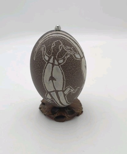 Painted emu ostrich egg - emu,