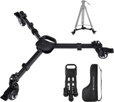 K&F Concept Photography Tripod Dolly Heavy Duty with 3" Rubber Wheels 44lbs Load