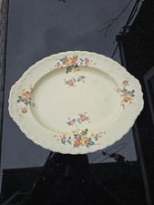 2  Art Deco Grindley Creamware Pottery Serving/ Meat Platters Large & Medium