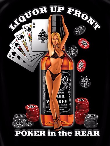 Liquor poker retro metal - liquor, poker,