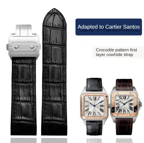 Leather strap for santos 100xl - leather,