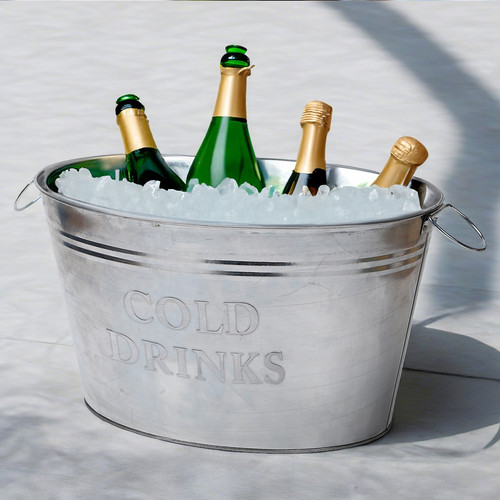 Galvanised cold drinks ice - drinks,