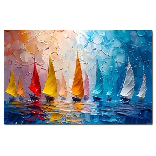 Coloured sailing yachts - coloured,