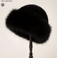 Ladies Faux Fur Hat In Black Lightweight.