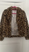 Leopard Print Faux Fur Jacket