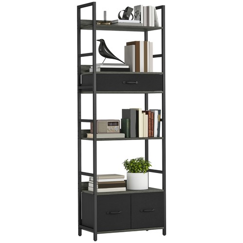 Homcom industrial bookshelf - industrial,