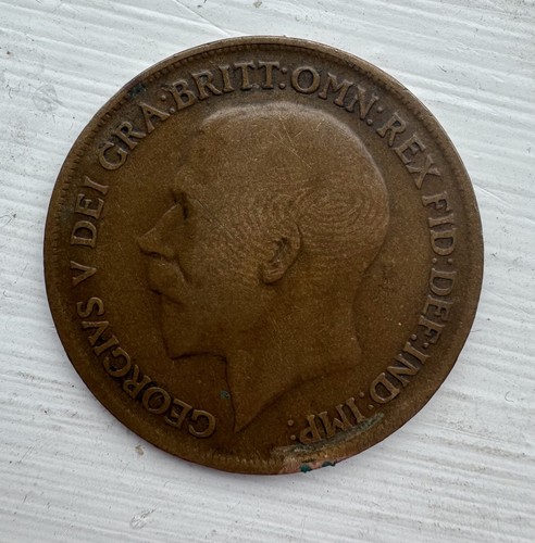 1916 one penny coin king - one,