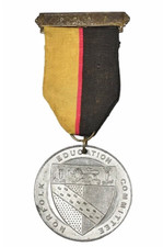 Antique OldNorfolk Education Committee 1907 School One Year Attendance Medal