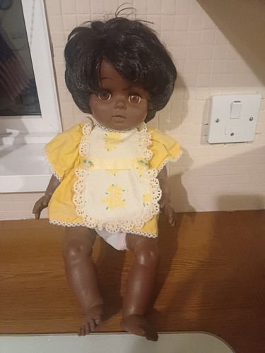 Rare vintage black doll marked - vintage,