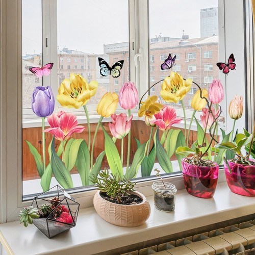Colorful tulip butterfly - colorful,