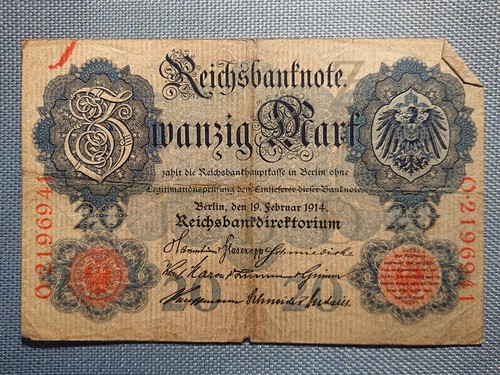 Old reichsbanknote banknote - old,