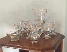 Rare Vintage Glass 9 Piece