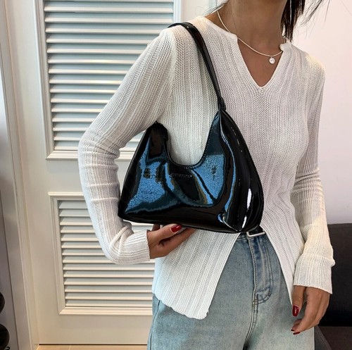 Womens patent bag hobo - womens, y2k