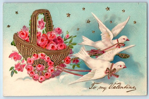 1911 valentine dove birds with - dove,