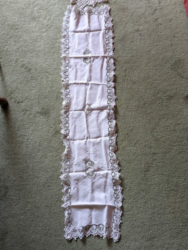 Vintage nottingham lace - lace, centre