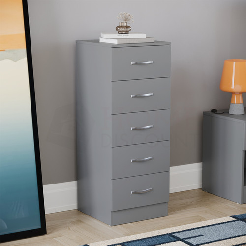 Grey chest drawers bedside - chest, of