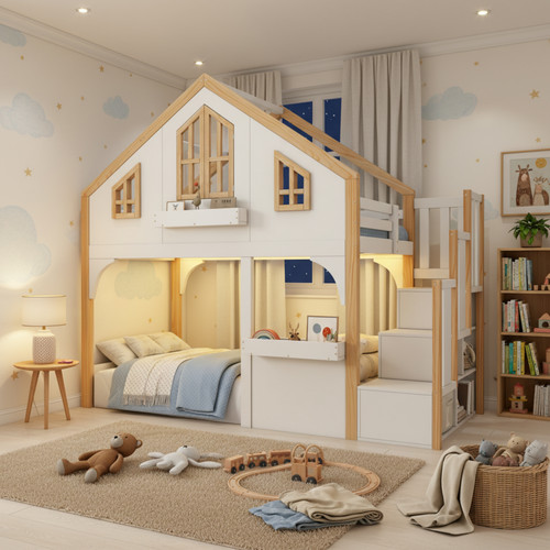 3ft wooden house - 3ft, bed