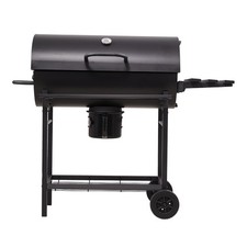 Picnic Portable BBQ Outdoor Grill Smoker+Side Shelves Large Oil Drum Barre Grill