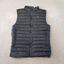 Adidas Mens Gilet Medium Black Bodywarmer Jacket Quilted Padded Originals Light