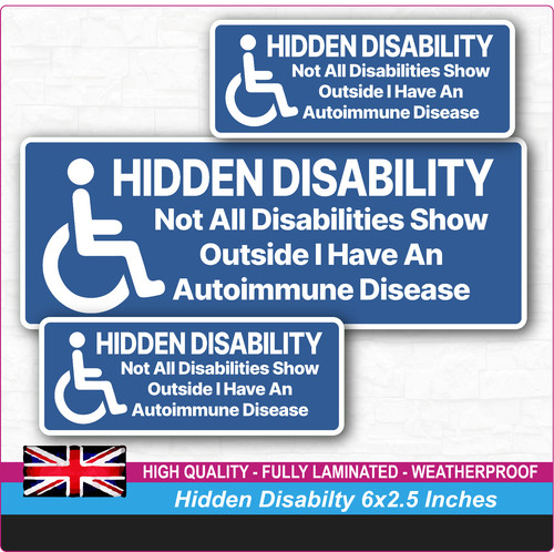 Hidden disability sticker not - disability,