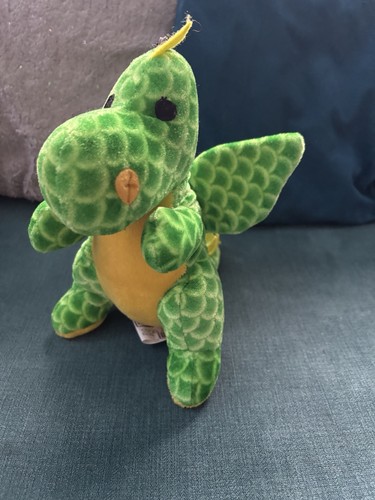 Green dragon plush soft - green,