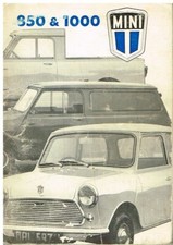 MINI 850 1000 SALOON VAN PICK-UP 1972 OWNERS INSTRUCTION & MAINTENANCE HANDBOOK