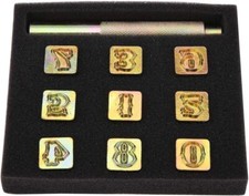 13mm Metal Stamp Punch Set Number 0~8 Die Tool Pressing Kit to Punch Metal/Jewel