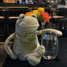 Jellycat Green Fergus Doll: 18cm Frog Plush New w/Tag + Free Dust Bag