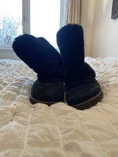 Ugg Fur Lined Black Boots