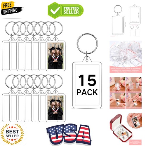 Acrylic photo frame keychain - photo,