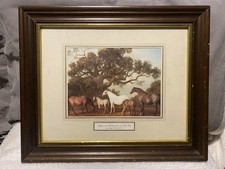 "Mares and Foals under an Oak-Tree" Picture by Artist George Stubbs. Framed