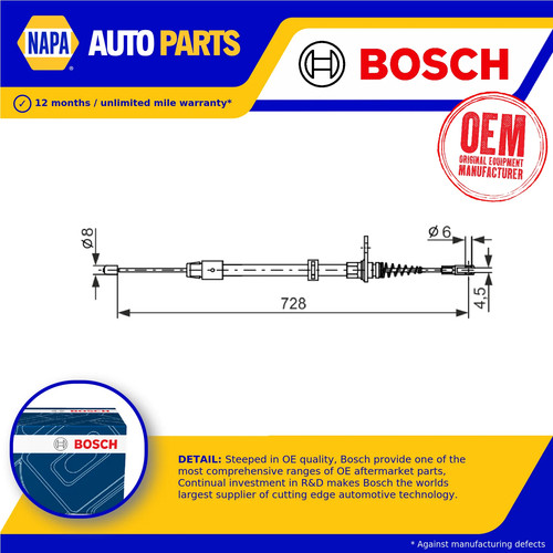 Handbrake cable fits - cable,