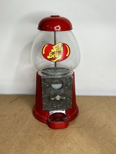 Jelly Belly Jelly Bean Dispenser Machine Vintage Retro Metal Glass Red