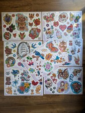 7 A3 Jenny Clarke Tattoo Flash Designs Colourful Cute Neo Trad Designs Laminated