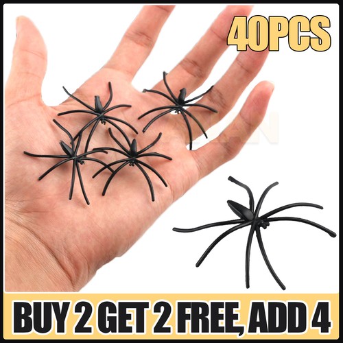 40x realistic plastic spiders - 40x,