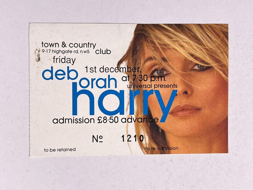 Deborah harry blondie ticket - harry,