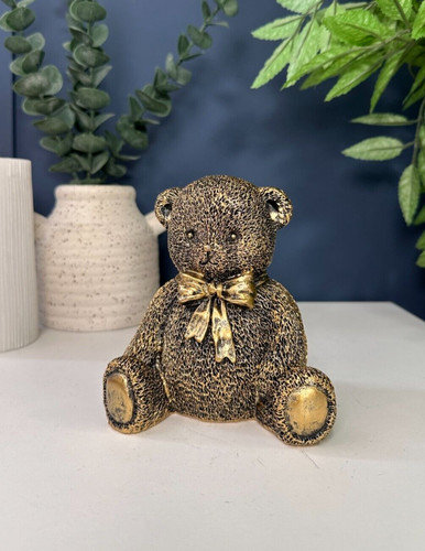 Bronze gold bear ornament art - bronze/gold,