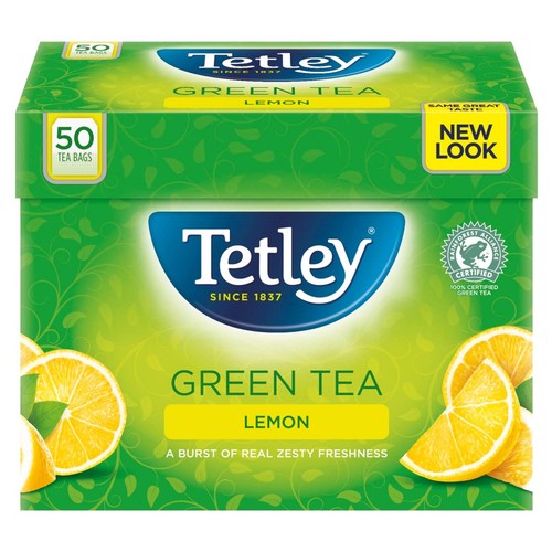 Tetley green tea lemon box - tetley, lemon,