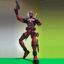 Diamond Select Deadpool 7" 2014 Deluxe dark red version *seller-made accessories