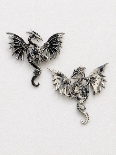Mythical dragon brooch - dragon,