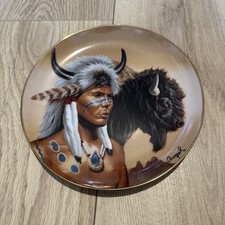 Spirit of the Buffalo Franklin Mint Heirloom Collection Porcelain Plate