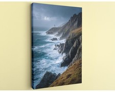 Stormy Sea Wall Art Lighthouse