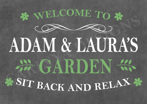 Personalised garden metal - garden,
