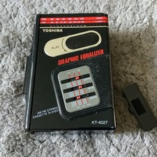 Vintage Black Toshiba KT-4027 Stereo Radio Cassette Player Needs New Belt