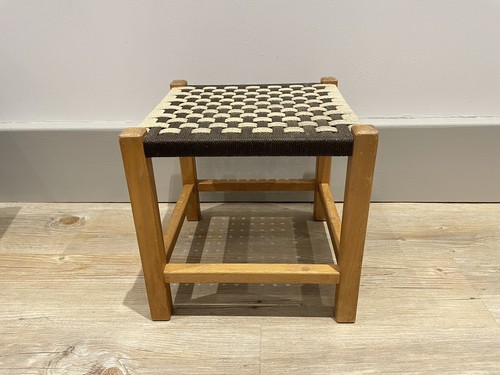 Vintage rattan effect stool - rattan,
