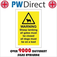 SIGN Warning Sheep Lambing All